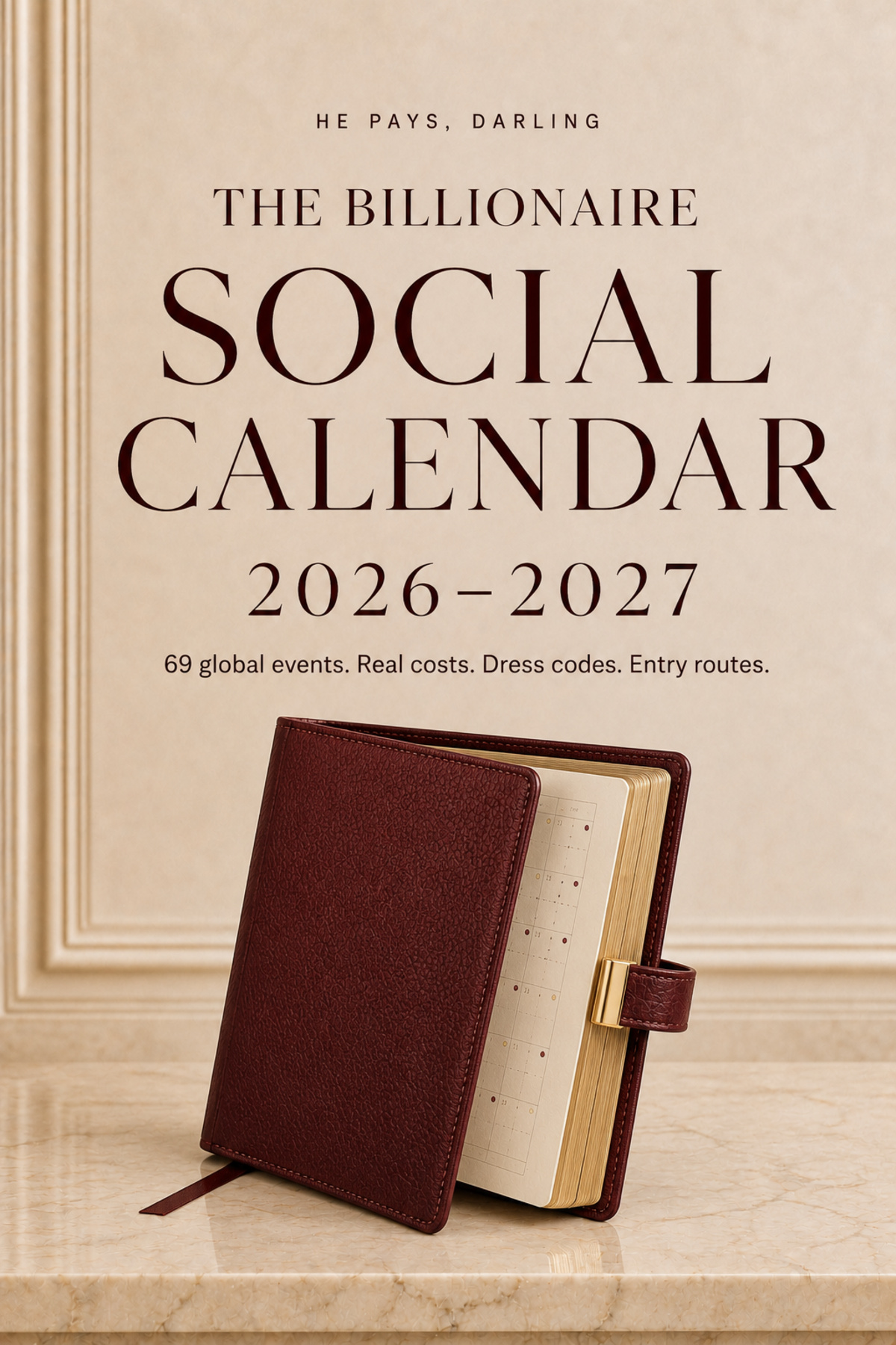 The Billionaire Social Calendar 2026–2027 book cover